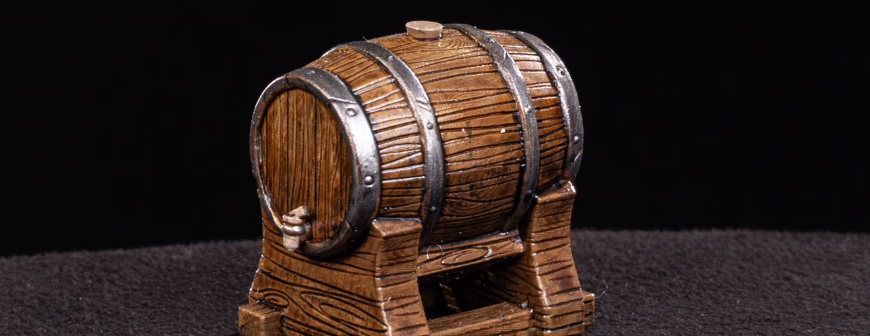 Miniature object (barrel) from Loot Studio's Welcome Pack