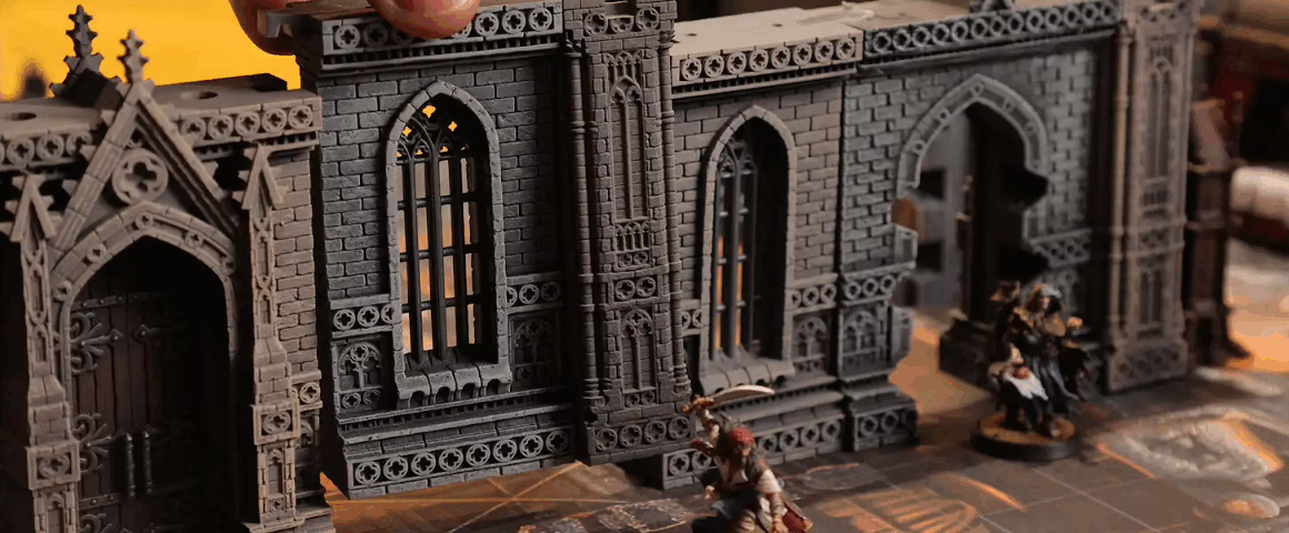 3D printable terrain for RPG games from Loot Studios' miniature bundle, Scarlet Requiem