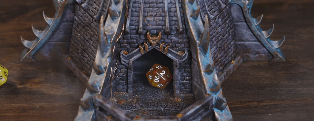 Nightmare Dice Tower, from Loot Studios' miniature bundle, Nightmare of the Abyss